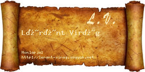 Léránt Virág névjegykártya